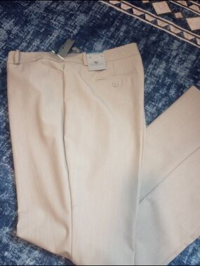 Worthington Light Cream Woman's Dress Pants - Classic Tailored Fit Tumbleweed
